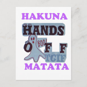 TGIF Hakuna Matata Finger weg von Boo Lustiges Ges Postkarte