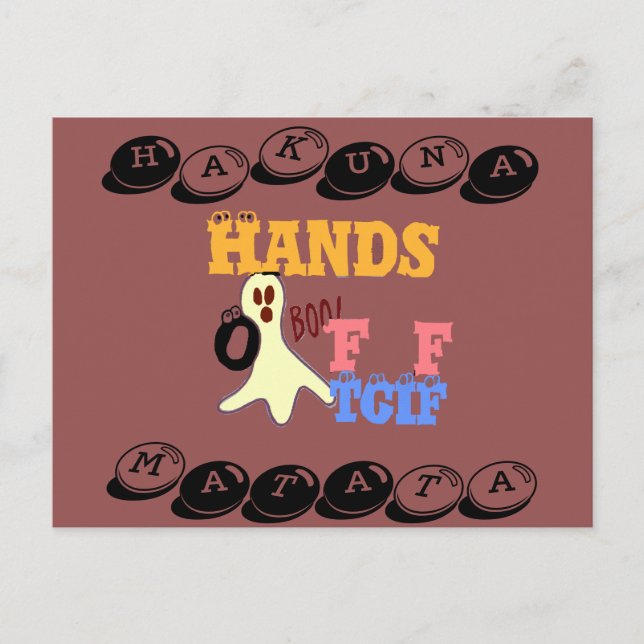 TGIF Hakuna Matata Hand von Boo! Postkarten (Vorderseite)
