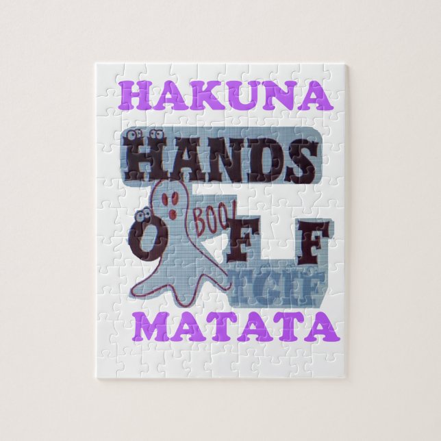 TGIF Hakuna Matata Hands Off Boo Funny Face Puzzle (Vertikal)