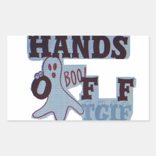 TGIF Hakuna Matata Hands Off Boo Funny Face Rechteckiger Aufkleber