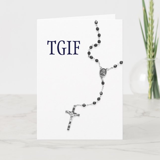 TGIF Rosary Card Dankeskarte (Vorderseite)