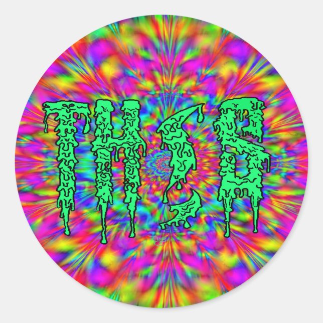 TH!S-Logo-Trippy-Aufkleber Runder Aufkleber (Vorderseite)