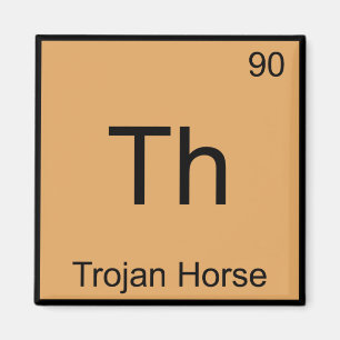 Th - Trojanisches Pferd Chemie-Elementsymbol T-Shi Magnet