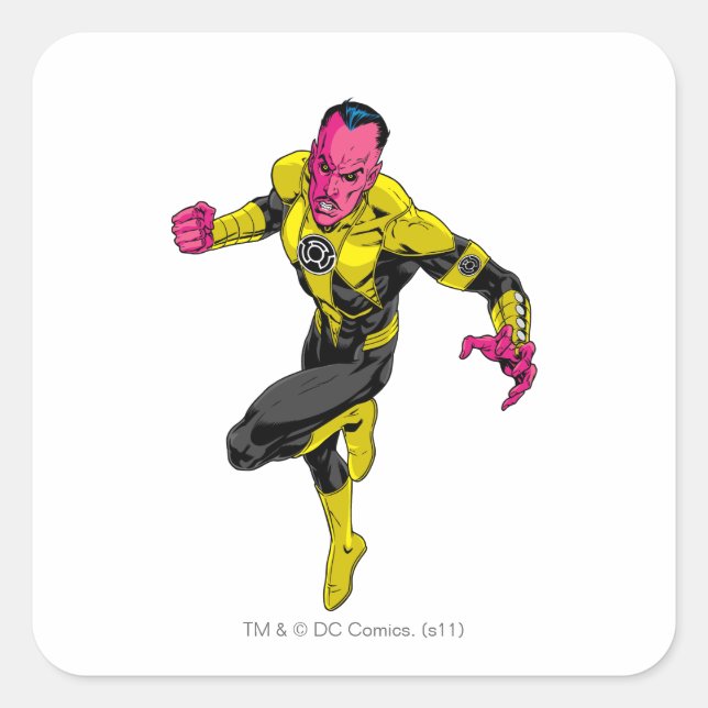 Thaal Sinestro 1 Quadratischer Aufkleber (Vorderseite)