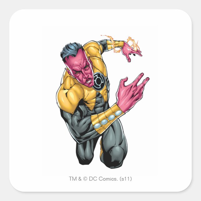 Thaal Sinestro 8 Quadratischer Aufkleber (Vorderseite)