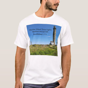 Thacher Island Twin Lights, Massachusetts T - Shir T-Shirt
