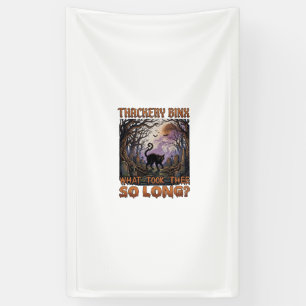 Thackery Binx Schwarze Katze Halloween Friedhof Fl Banner