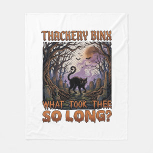 Thackery Binx Schwarze Katze Halloween Friedhof Fl Fleecedecke