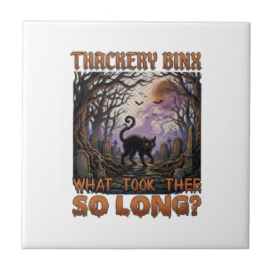 Thackery Binx Schwarze Katze Halloween Friedhof Fl Fliese
