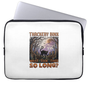 Thackery Binx Schwarze Katze Halloween Friedhof Fl Laptopschutzhülle