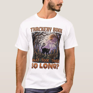 Thackery Binx Schwarze Katze Halloween Friedhof Fl T-Shirt