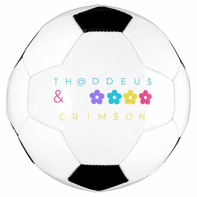 Thaddeus & Crimson $THCBand Designer Merchandise Fußball (Vorderseite)