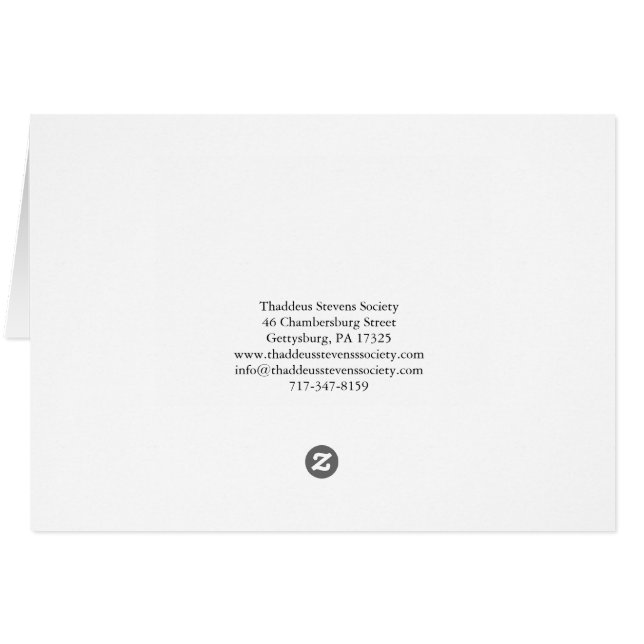 Thaddeus Stevens Card (Rückseite Horizontal)