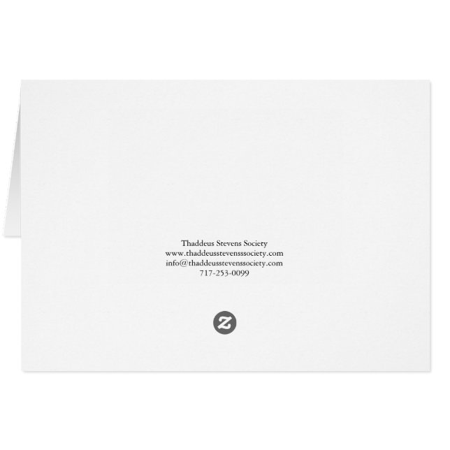 Thaddeus-Stevens-Karte (Rückseite Horizontal)