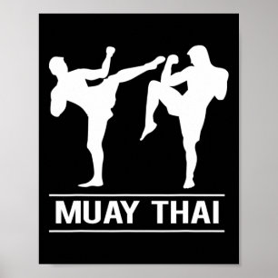 Thai-Boxen Kickboxen Mma-Kämpfer Muay Thai Poster