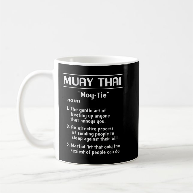 Thai Boxing Definition Muay Thai Funny Kaffeetasse (Links)