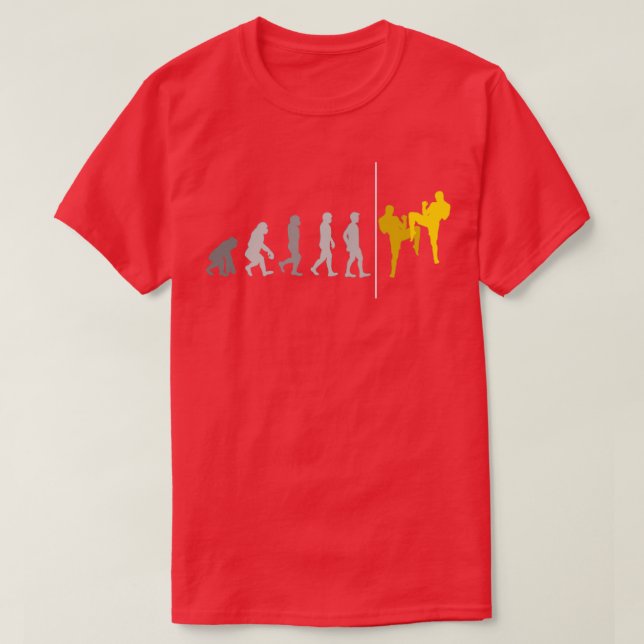 Thai Boxing Evolution Kick Boxing Muay Thai T-Shirt (Design vorne)