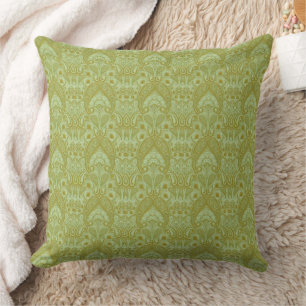 Thai Brocades Natural Green Throw Kissen