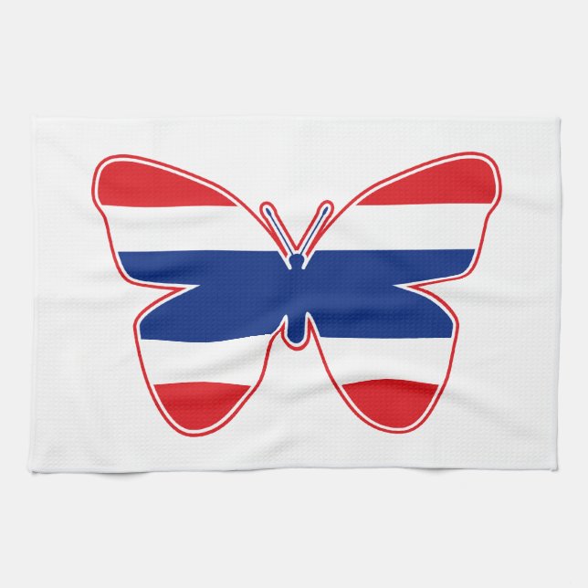 Thai Butterfly Flag Handtuch (Horizontal)