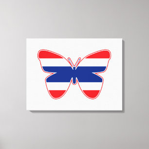Thai Butterfly Flag Leinwanddruck