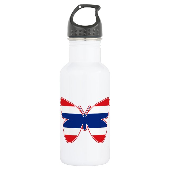 Thai Butterfly Flag Trinkflasche (Vorderseite)