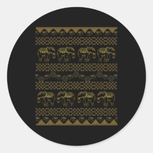 Thai Chang Hose Elefant Hippie Boho Yoga Palazzo Runder Aufkleber