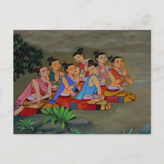 Thai Court Ladys Postkarte (Vorderseite)