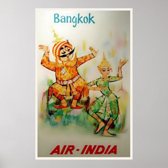Thai Dance | Vintage Bangkok Thailand Reisen Poster (Vorne)