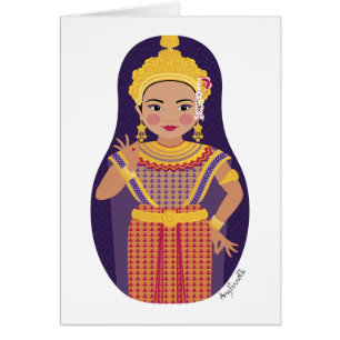 Thai Dancer Matryoshka Card