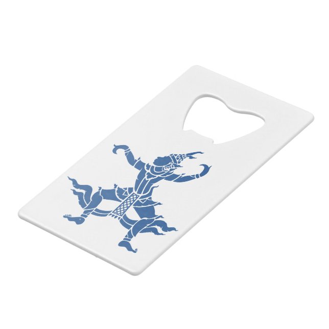 Thai Dancer ⚠ Thailand Sign ⚠ Geldkarten Flaschenöffner (Vorderseite Schrägansicht)