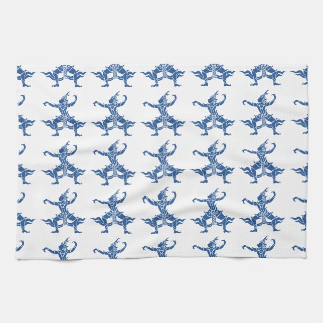 Thai Dancer ⚠ Thailand Sign ⚠ Geschirrtuch (Horizontal)