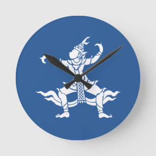 Thai Dancer ⚠ Thailand Sign ⚠ Runde Wanduhr