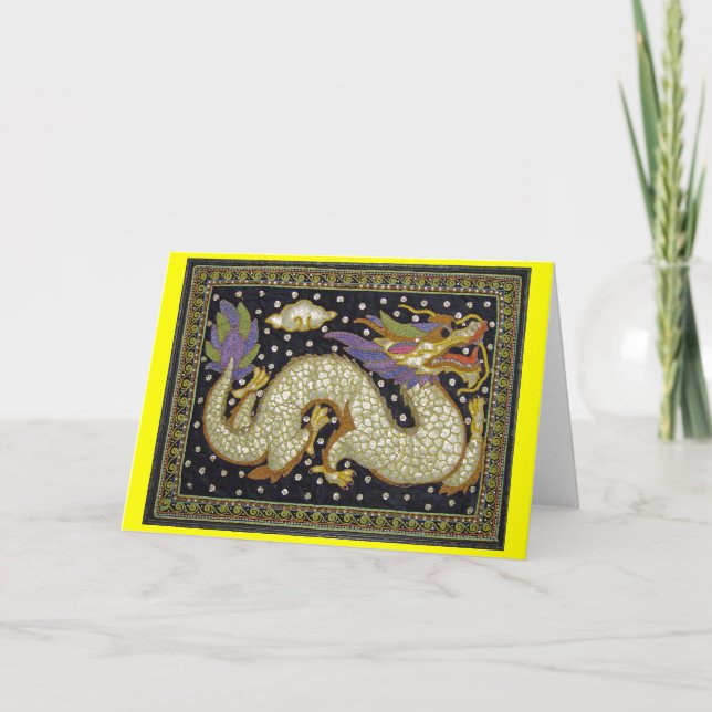 Thai Dragon Tapestry Blank Grußkarte Karte (Vorderseite)