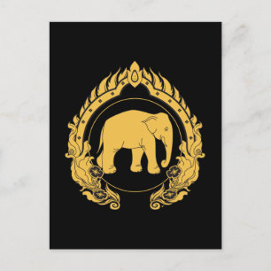 Thai Elephant Postkarte