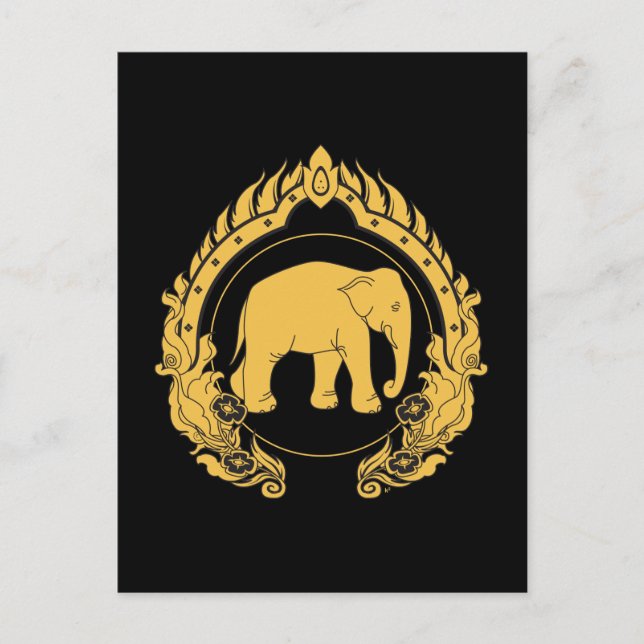 Thai Elephant Postkarte (Vorderseite)