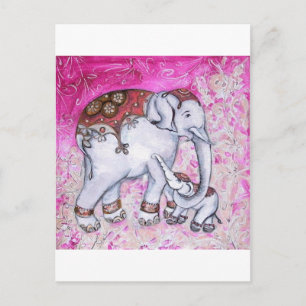 THAI ELEPHANTS POSTKARTE