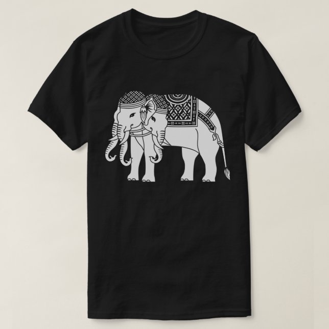 Thai Erawan White Elephant T-Shirt (Design vorne)