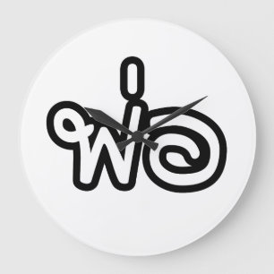 Thai Father - พ่ อ / Phaw - Thai-Sprachskript Große Wanduhr