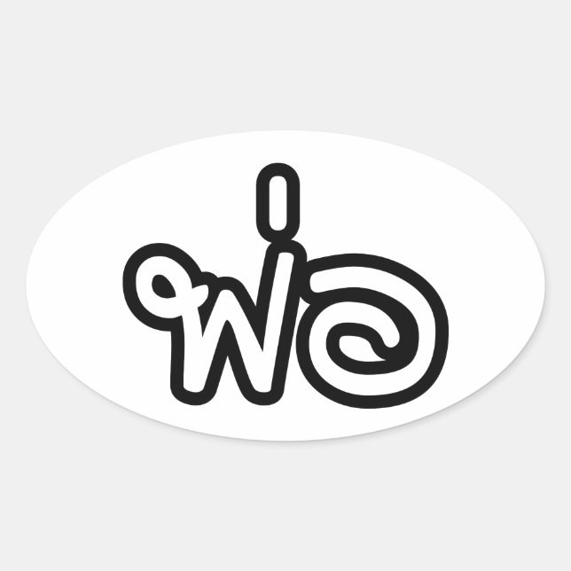 Thai Father - พ่ อ / Phaw - Thai-Sprachskript Ovaler Aufkleber (Vorderseite)