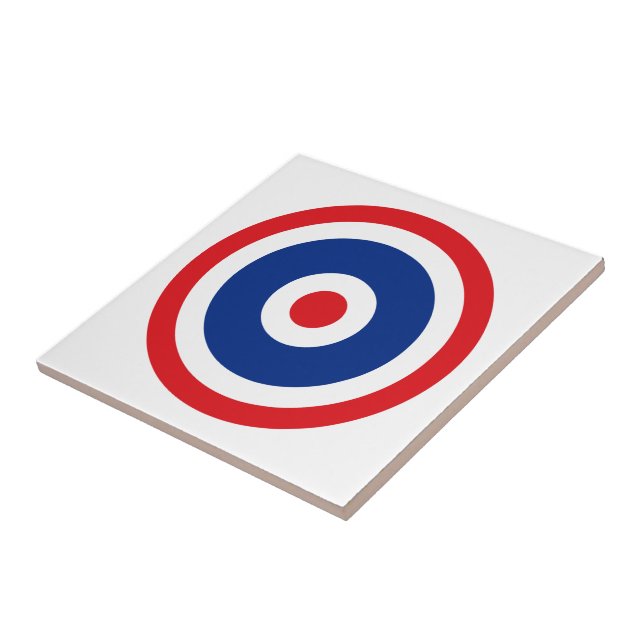 Thai Flag Roundel Target Fliese (Seite)