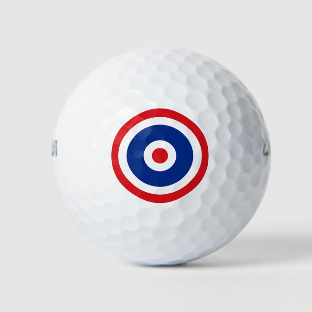 Thai Flag Roundel Target Golfball (Vorderseite)
