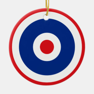 Thai Flag Roundel Target Keramik Ornament