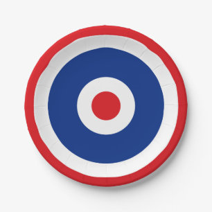 Thai Flag Roundel Target Pappteller