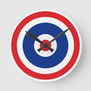Thai Flag Roundel Target Runde Wanduhr