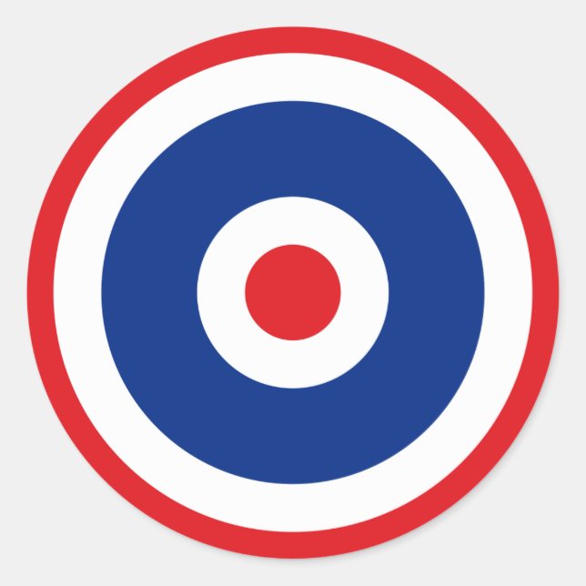 Thai Flag Roundel Target Runder Aufkleber (Vorderseite)