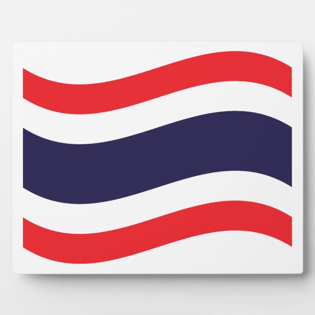 Thai Flag Wave Fotoplatte (Vorderseite)