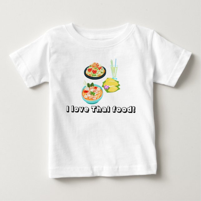 Thai Food, Drinks, Obst und Gemüse Baby T-shirt (Vorderseite)