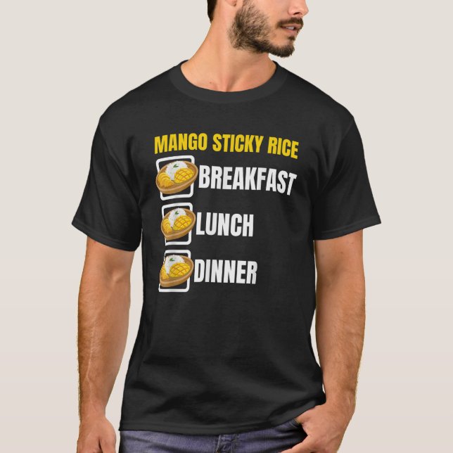 Thai Food Lover Mango Sticky Rice T-Shirt (Vorderseite)