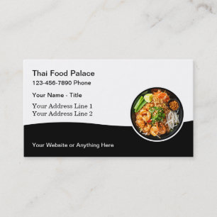 Thai Food Restaurant Cuisine Business Cards Visitenkarte