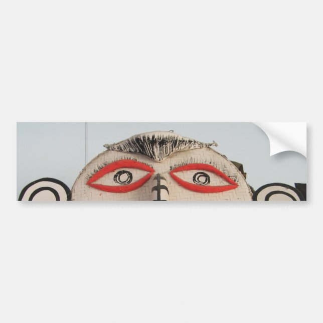 Thai Ghost Face, Phi Ta Khon Mask Festival, Loei Autoaufkleber (Vorne)